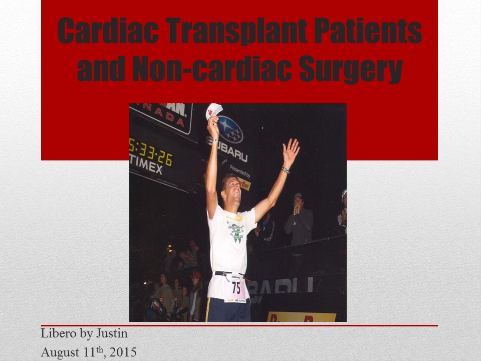 Cardiac Transplant Patients and Non-cardiac Surgery