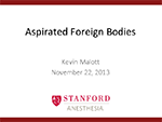 Aspirated Foreign Bodies