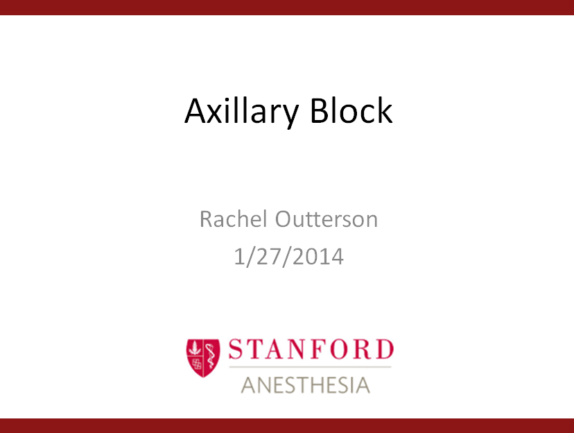 Axillary Block