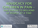 Advocacy for Children in Pain