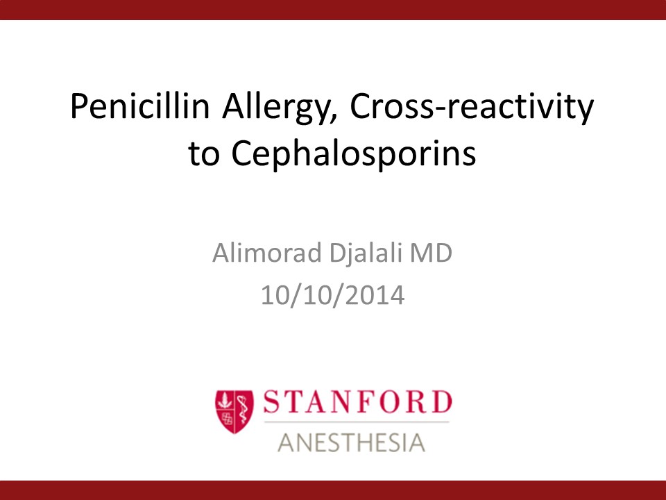 Penicillin Allergy, Cross-reactivity to Cephalosporins