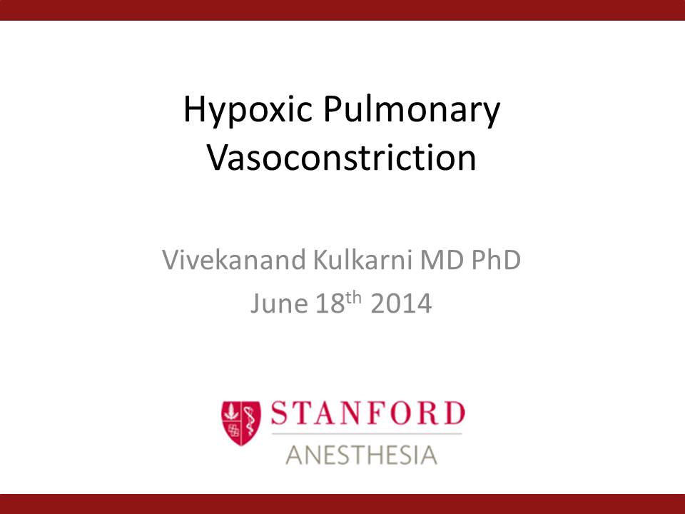 Hypoxic Pulmonary Vasoconstriction