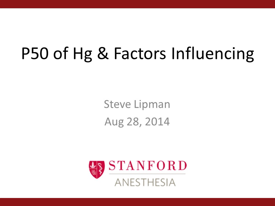 P50 of Hg & Factors Influencing