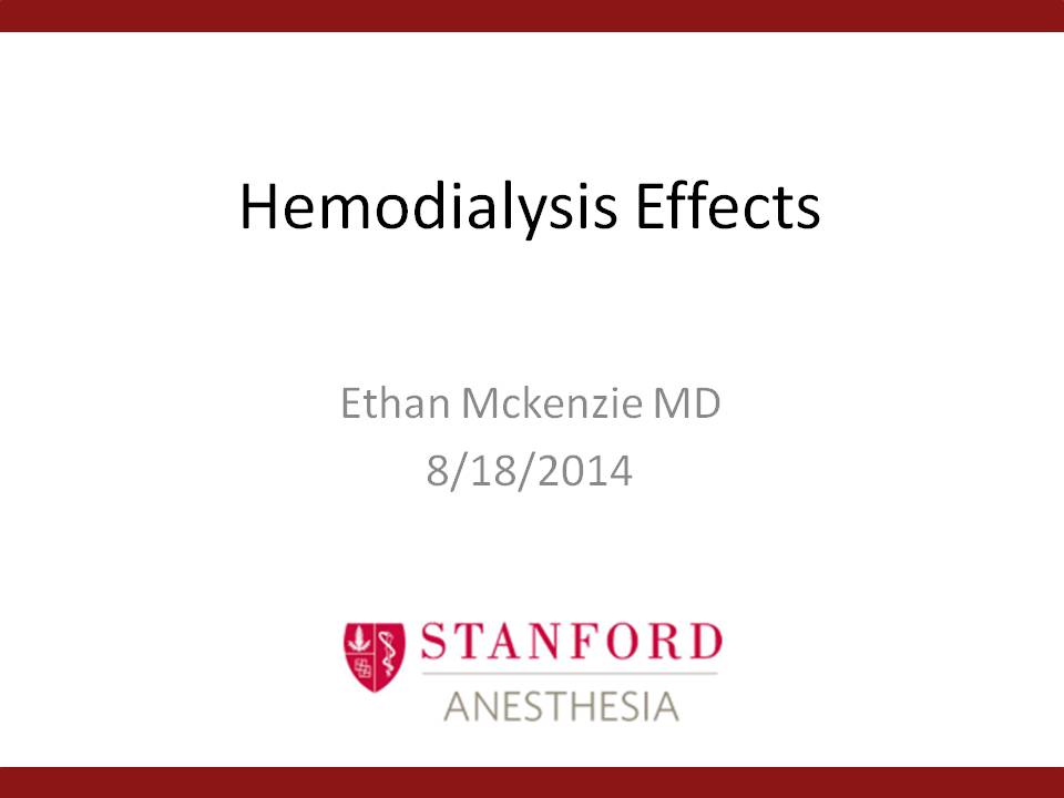 Hemodialysis Effects