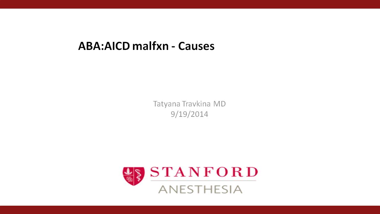 ABA:AICD malfxn - Causes