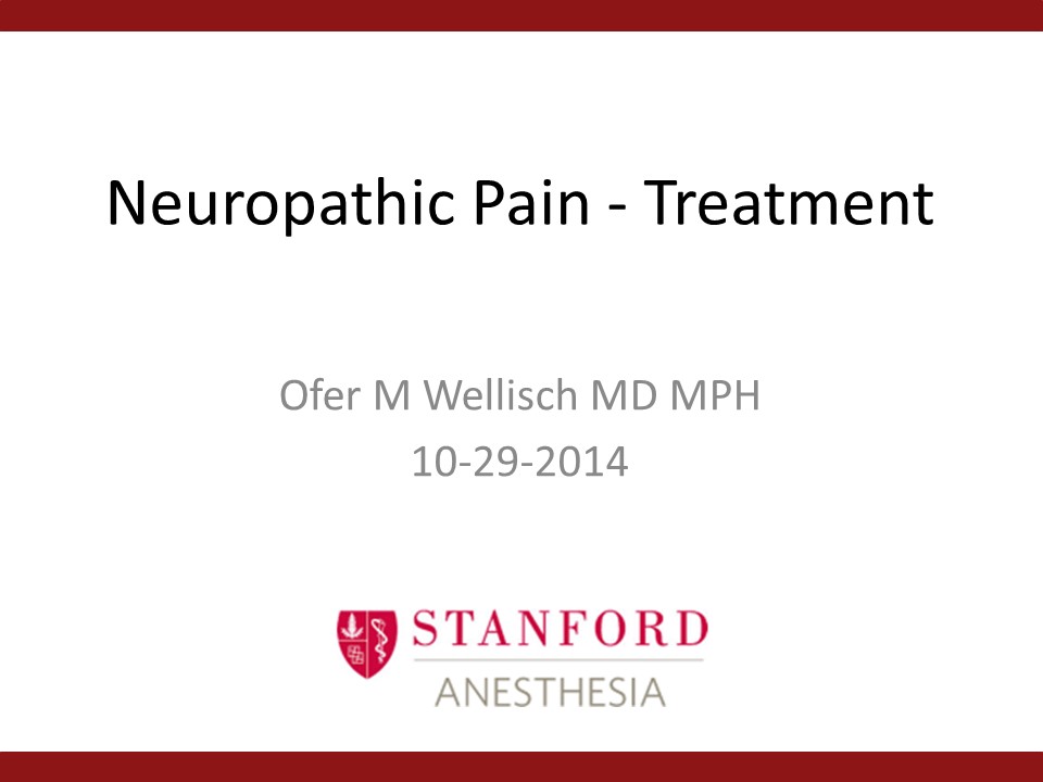 Neuropathic Pain - Treatment