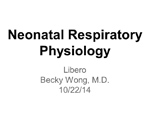 Neonatal Respiratory Physiology
