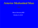 Anterior Mediastinal Mass
