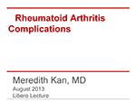 Rheumatoid Arthritis Complications
