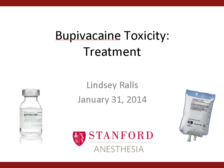 Bupivacaine Toxicity: Treatment