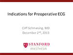 Indications for Preoperative ECG