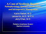 A Case of Scoliosis Repair