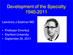 Development of the Specialty
