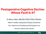 Postoperative Cognitive Decline
