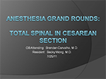 Total Spinal in Cesarean Section