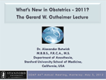 What's New in Obstectrics - 2011